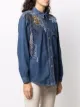 A.N.G.E.L.O. Vintage Cult 1980s floral-embroidered denim shirt