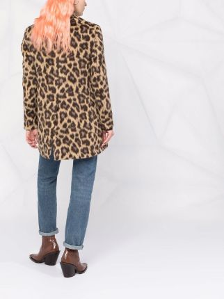 leopard-print single-breasted coat展示图