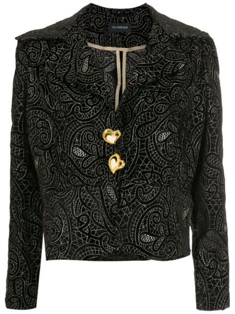 Olympiah blazer Tyria à motif cœur