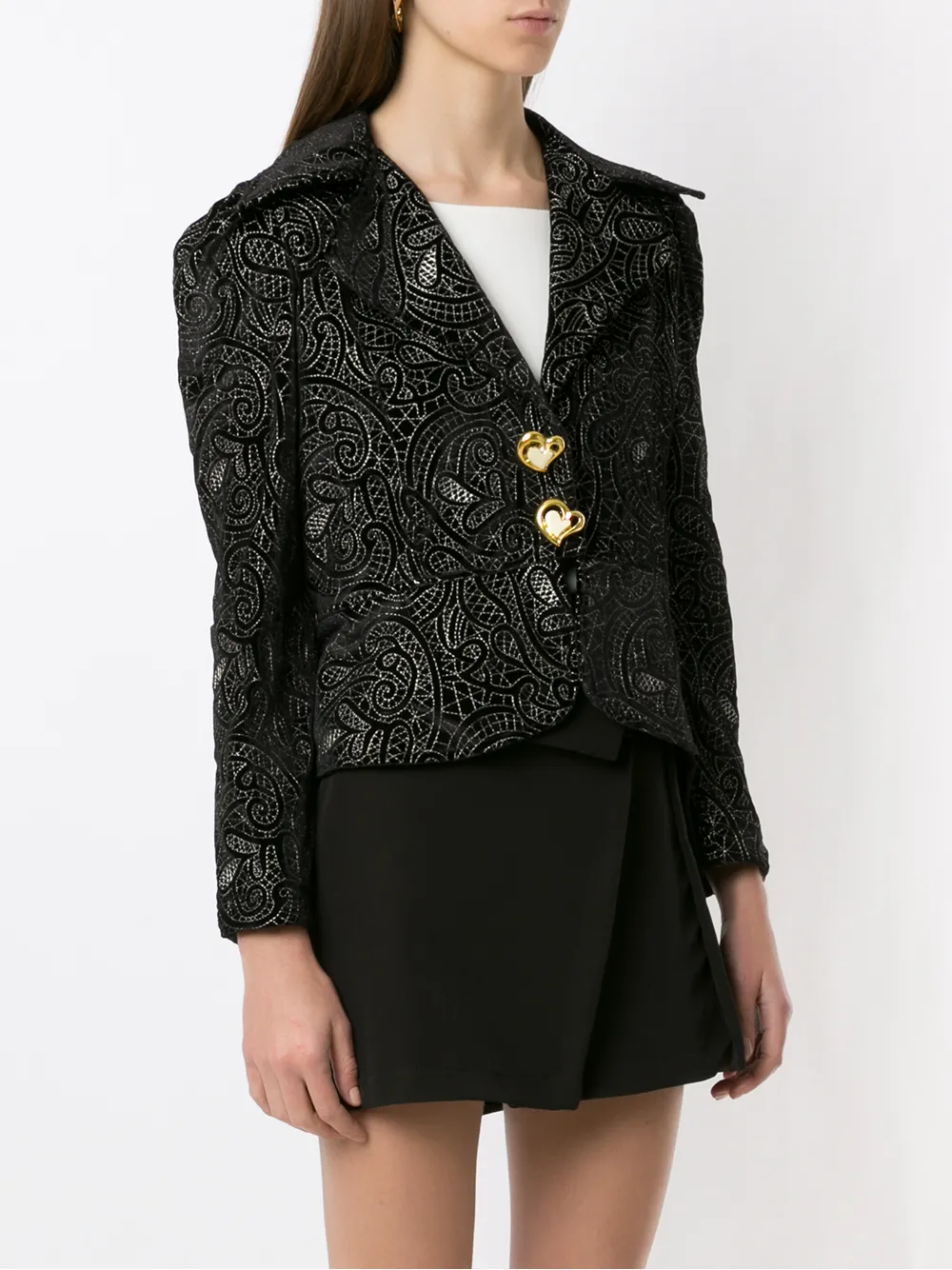 Shop Olympiah Tyria Embroidered Blazer In Black