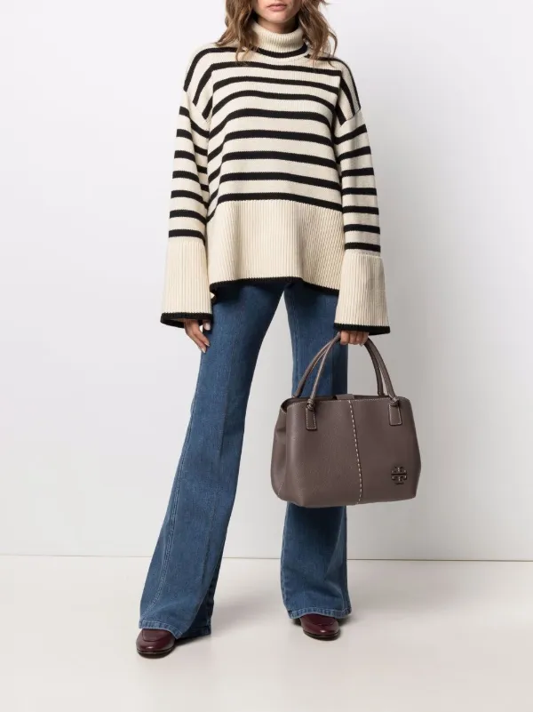mcgraw top zip satchel tory burch
