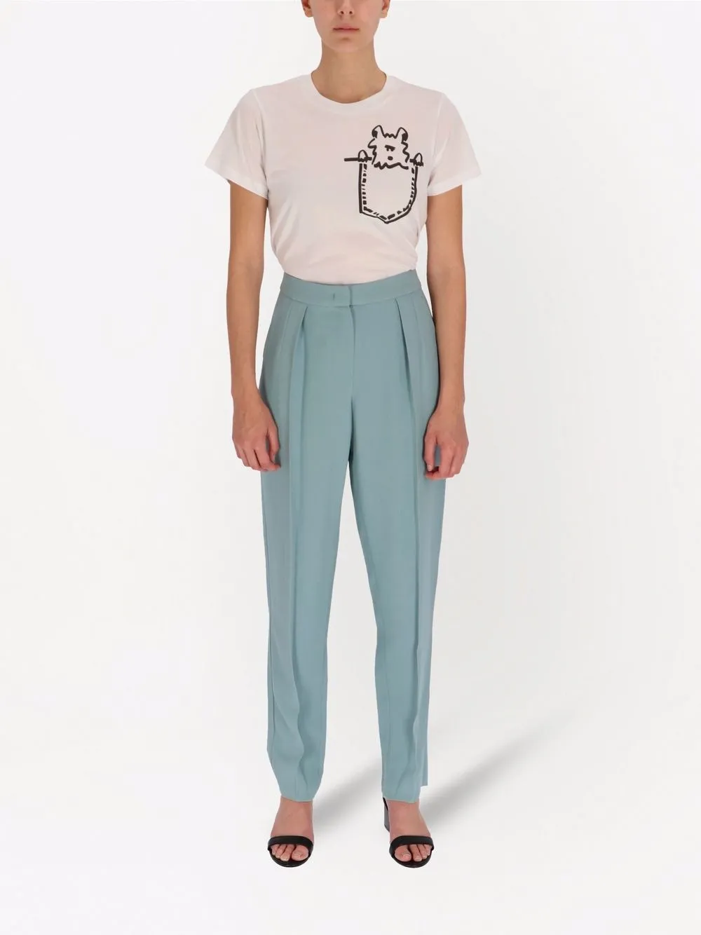 фото Emporio armani прямые брюки с завышенной талией