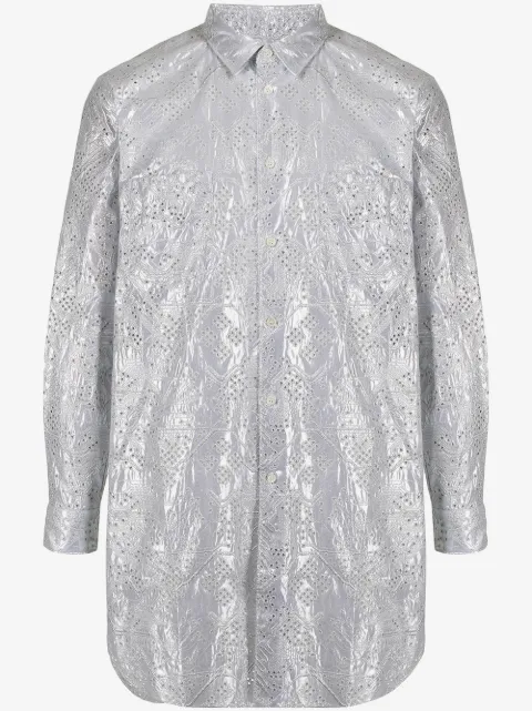 Comme Des Garçons perforated-detail long shirt