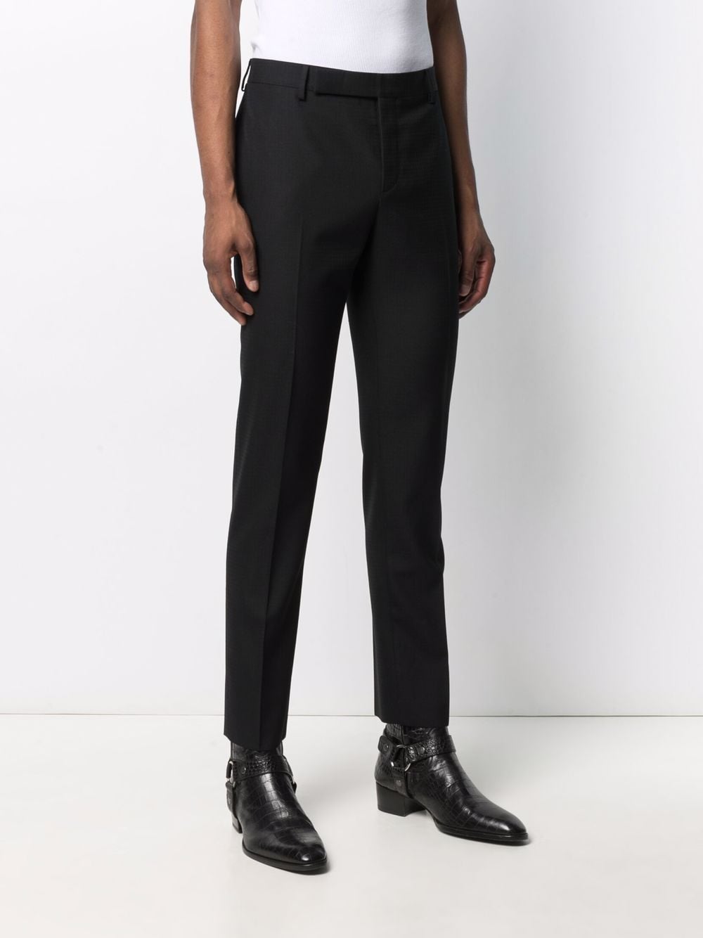 Saint Laurent pressed-crease Tailored Trousers - Farfetch