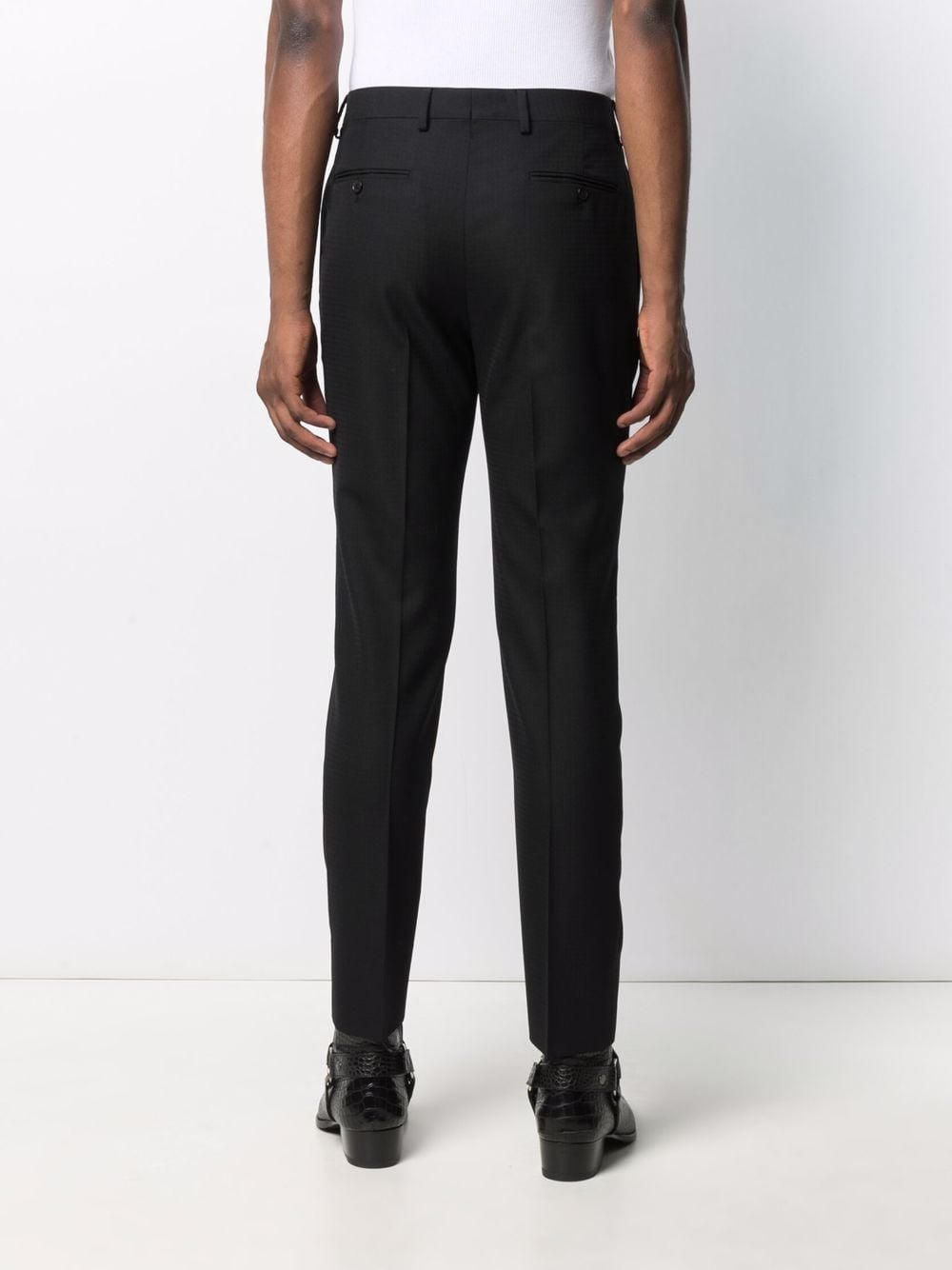 Saint Laurent pressed-crease Tailored Trousers - Farfetch