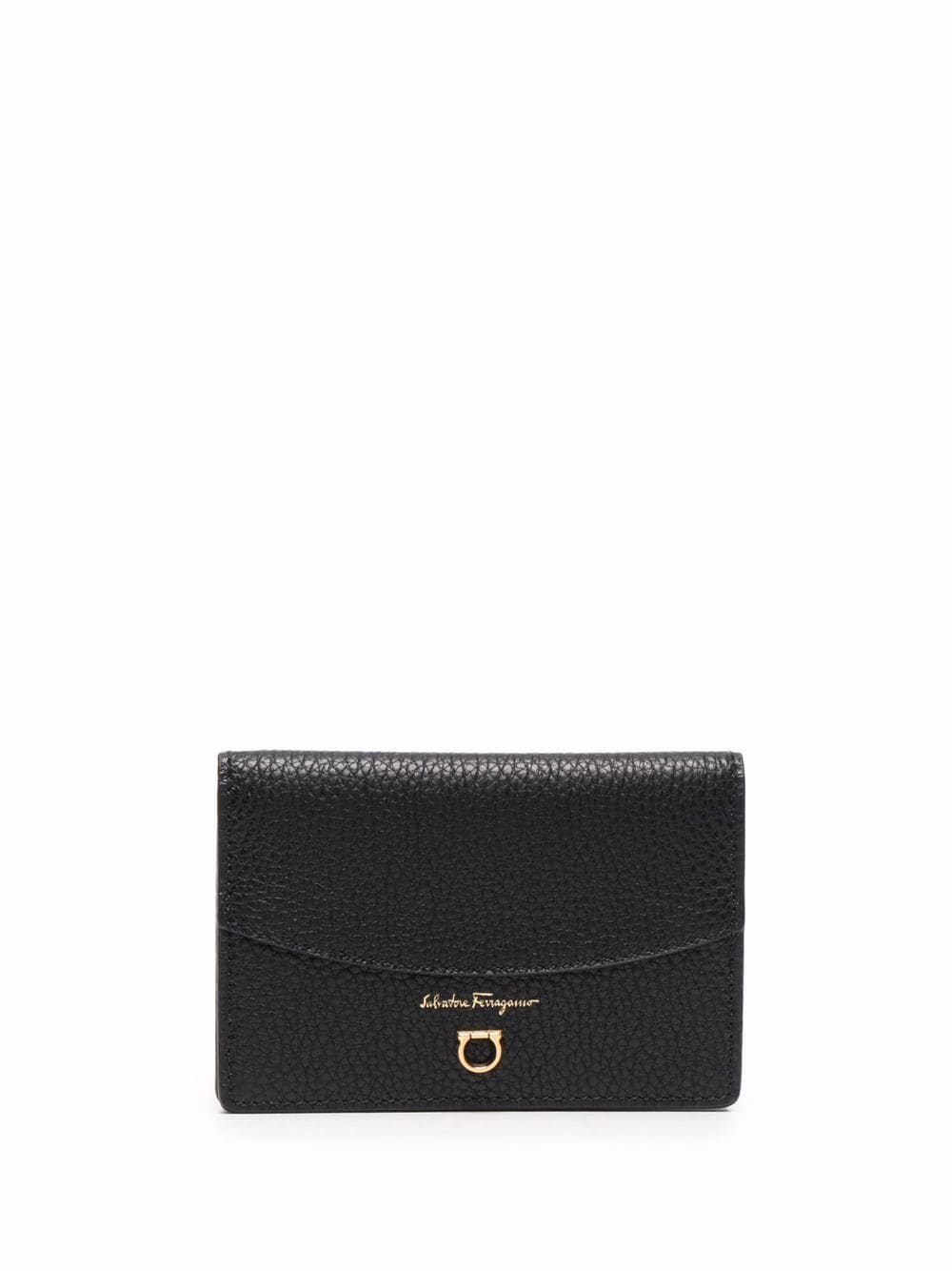 Salvatore Ferragamo Gancini Compact Coin Wallet In Black | ModeSens