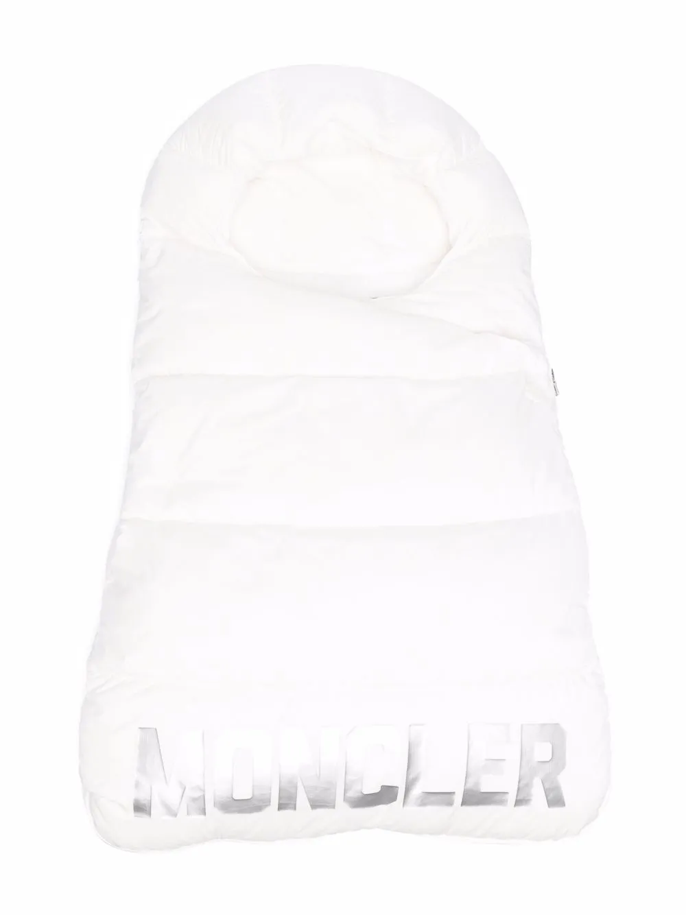 

Moncler Enfant sleeping bag capitonado con logo - Blanco