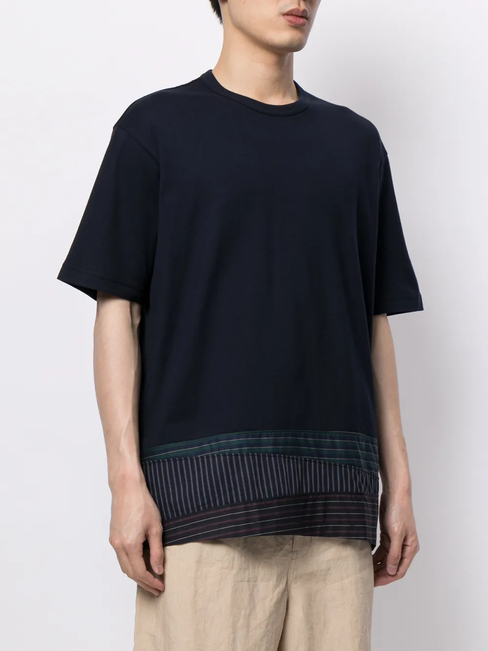 фото Comme des garçons homme футболка в технике пэчворк