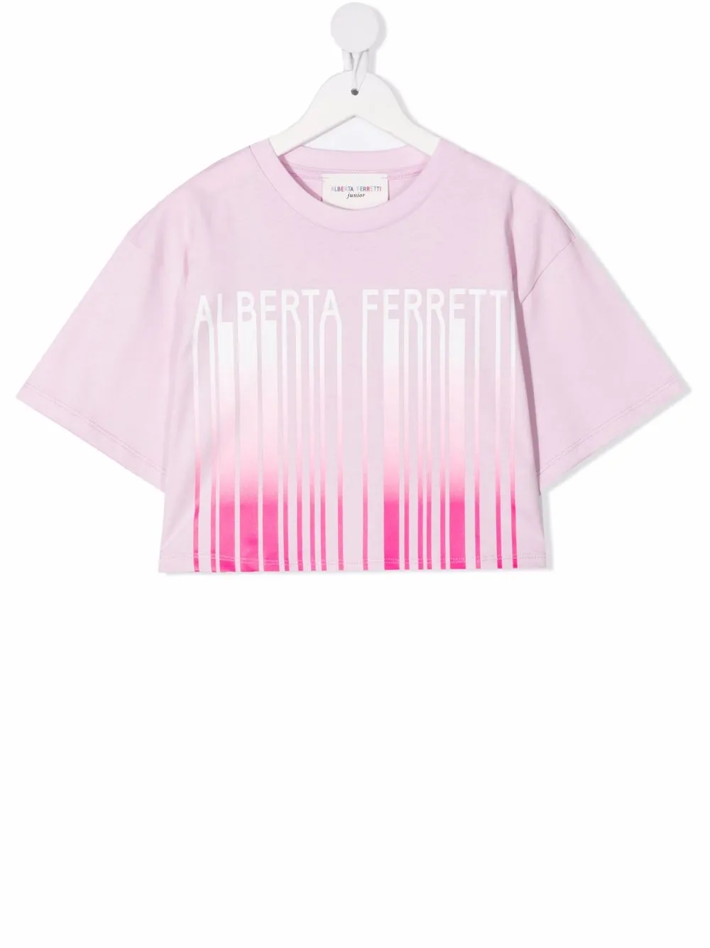 фото Alberta ferretti kids укороченная футболка с логотипом