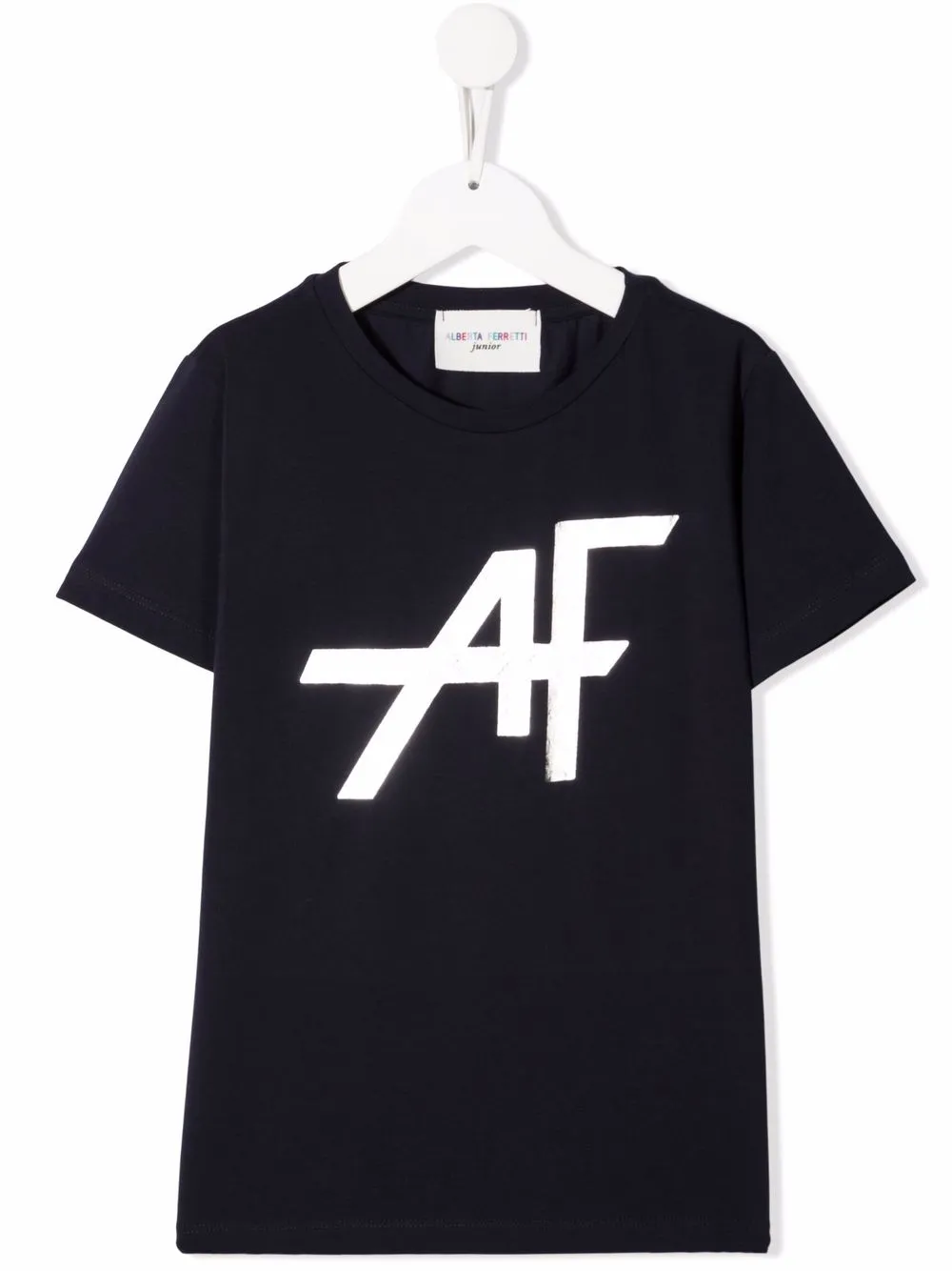 

Alberta Ferretti Kids playera con logo metalizado - Azul