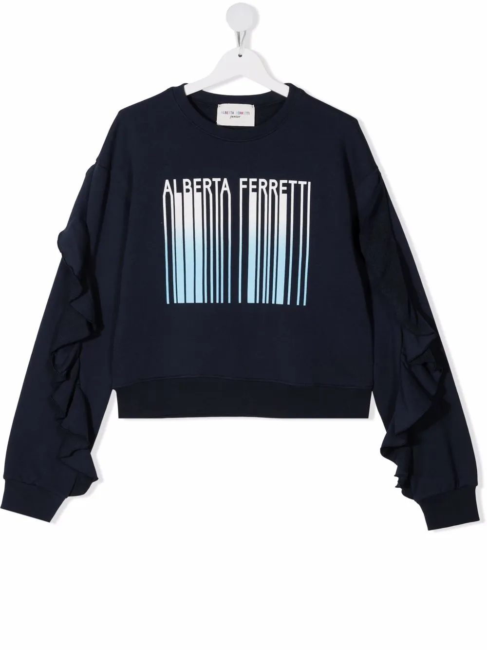 фото Alberta ferretti kids толстовка с оборками и логотипом