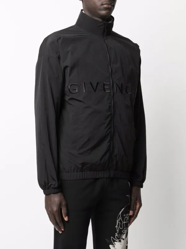 Shop Givenchy Embroidered Logo Zip Fastening Jacket With Express Delivery Farfetch
