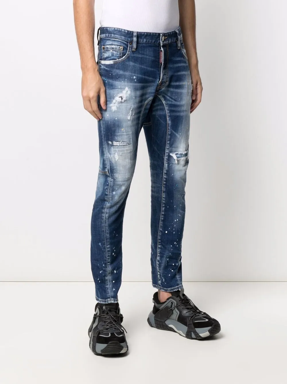 фото Dsquared2 джинсы прямого кроя с эффектом потертости