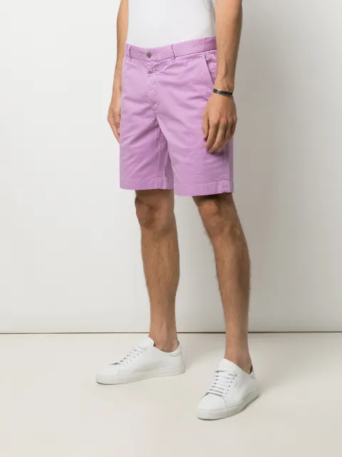 Closed pink straight-leg chino shorts 