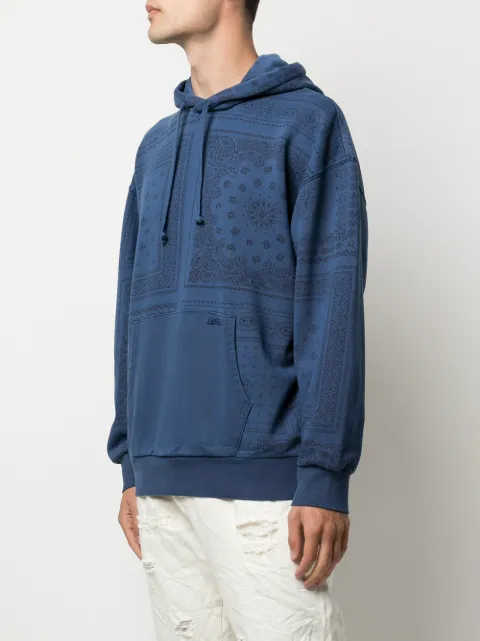 bandana-print pullover hoodie 