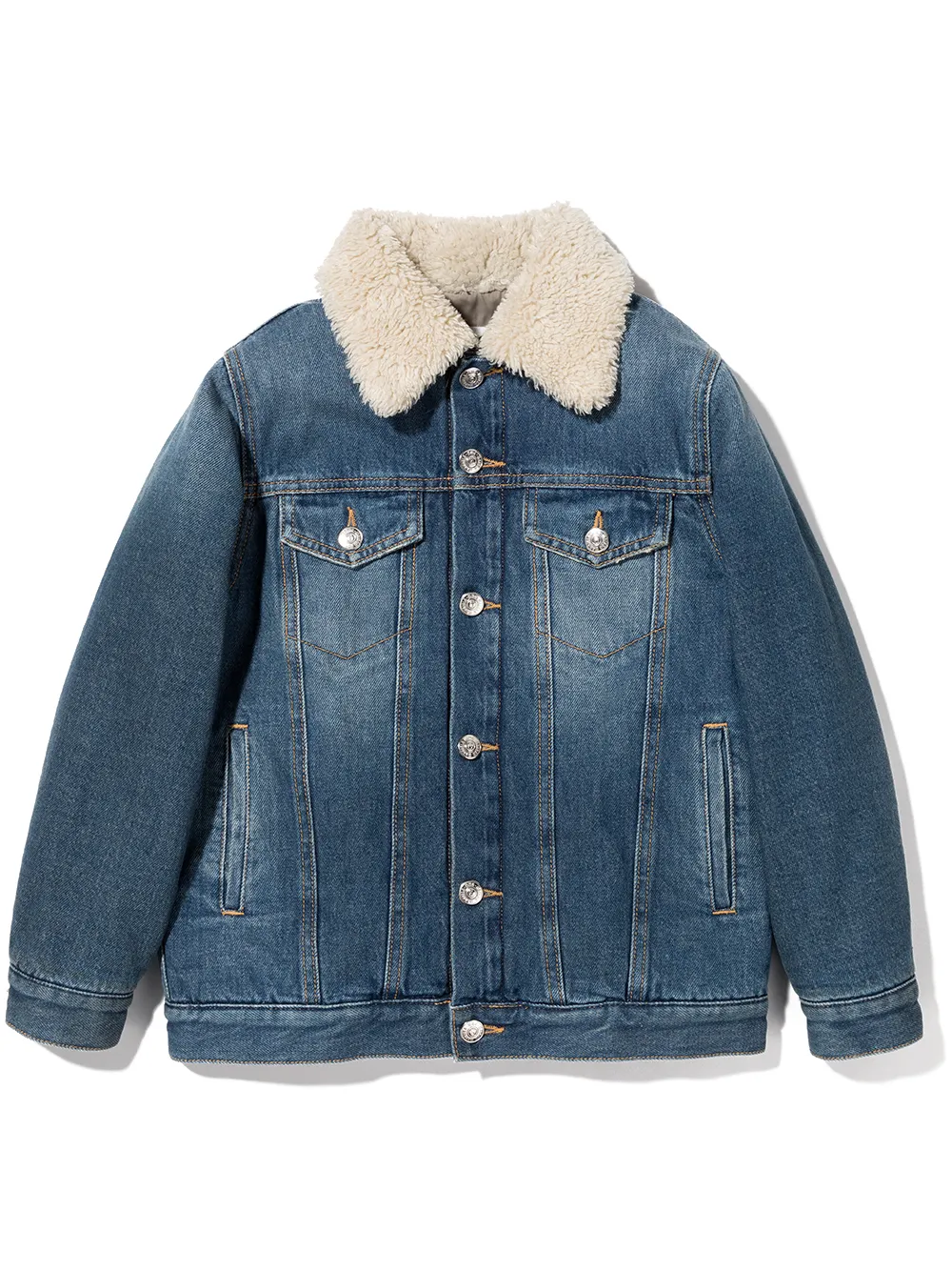 Image 1 of MM6 MAISON MARGIELA KIDS shearling collar denim jacket