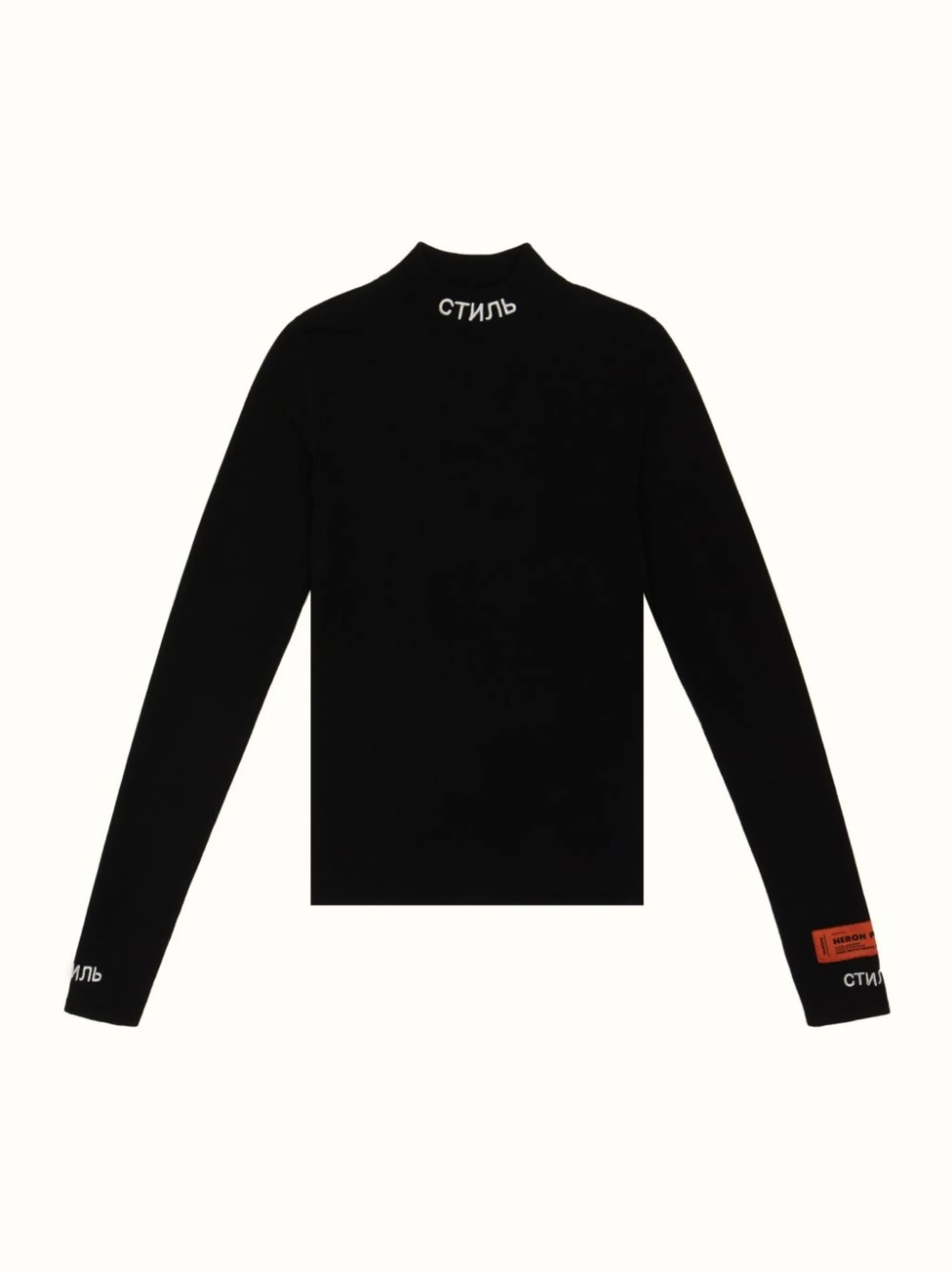 high-neck long-sleeve T-shirt | HERON PRESTON® Official Site