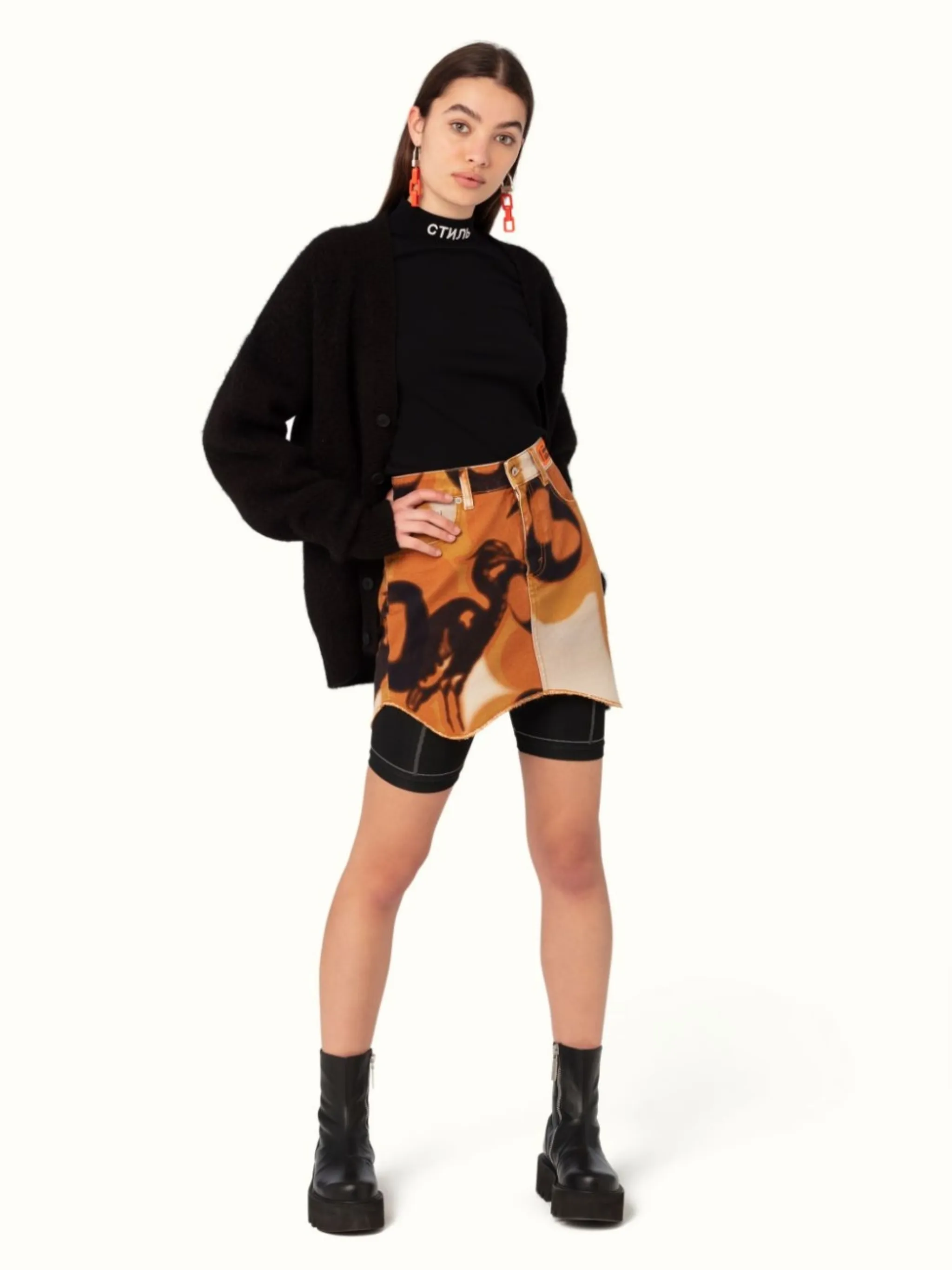 high-neck long-sleeve T-shirt | HERON PRESTON® Official Site