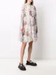 Erdem floral cape-sleeve silk dress