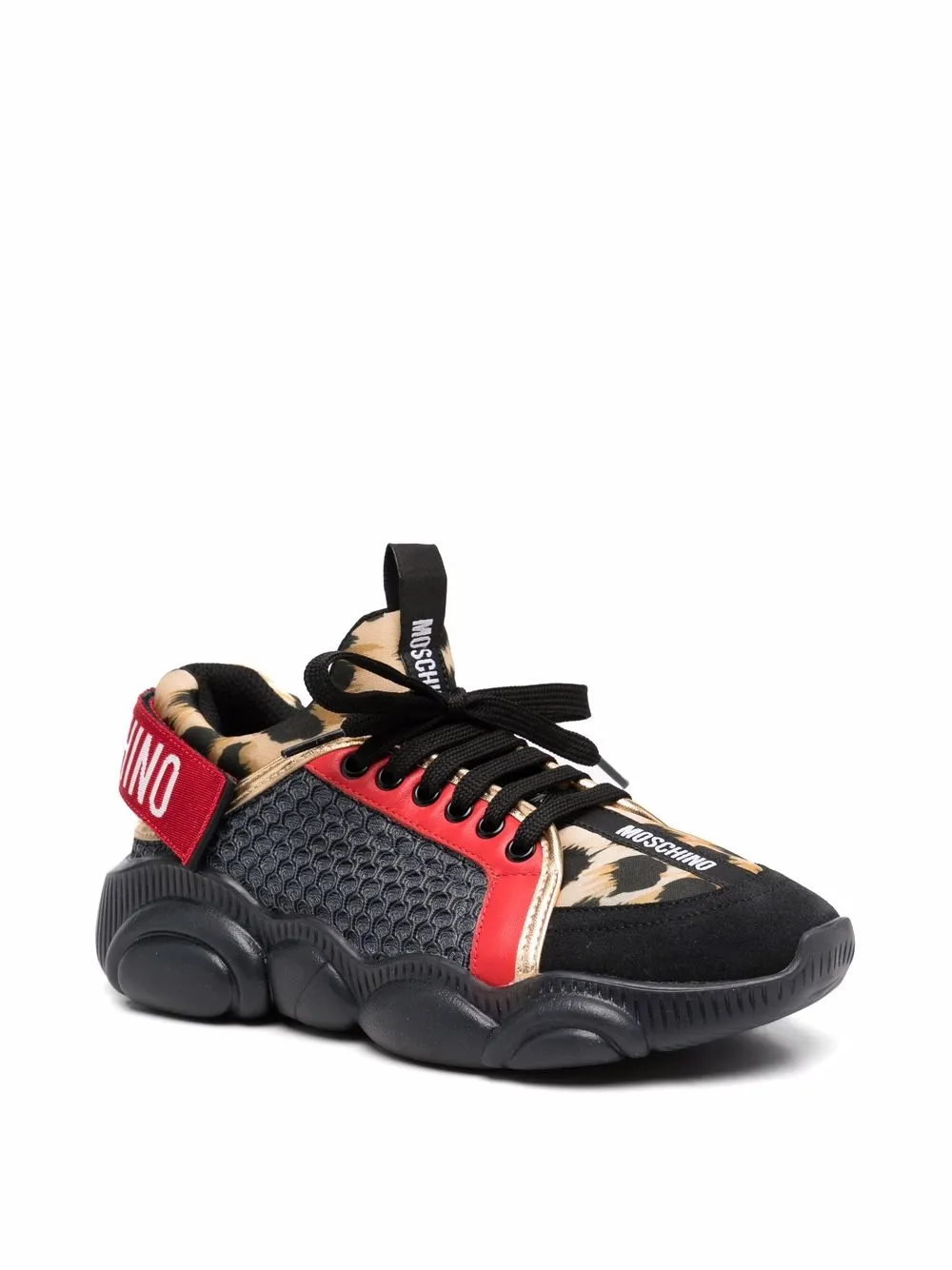 Image 2 of Moschino Logo Tape Teddy Bear sole sneakers