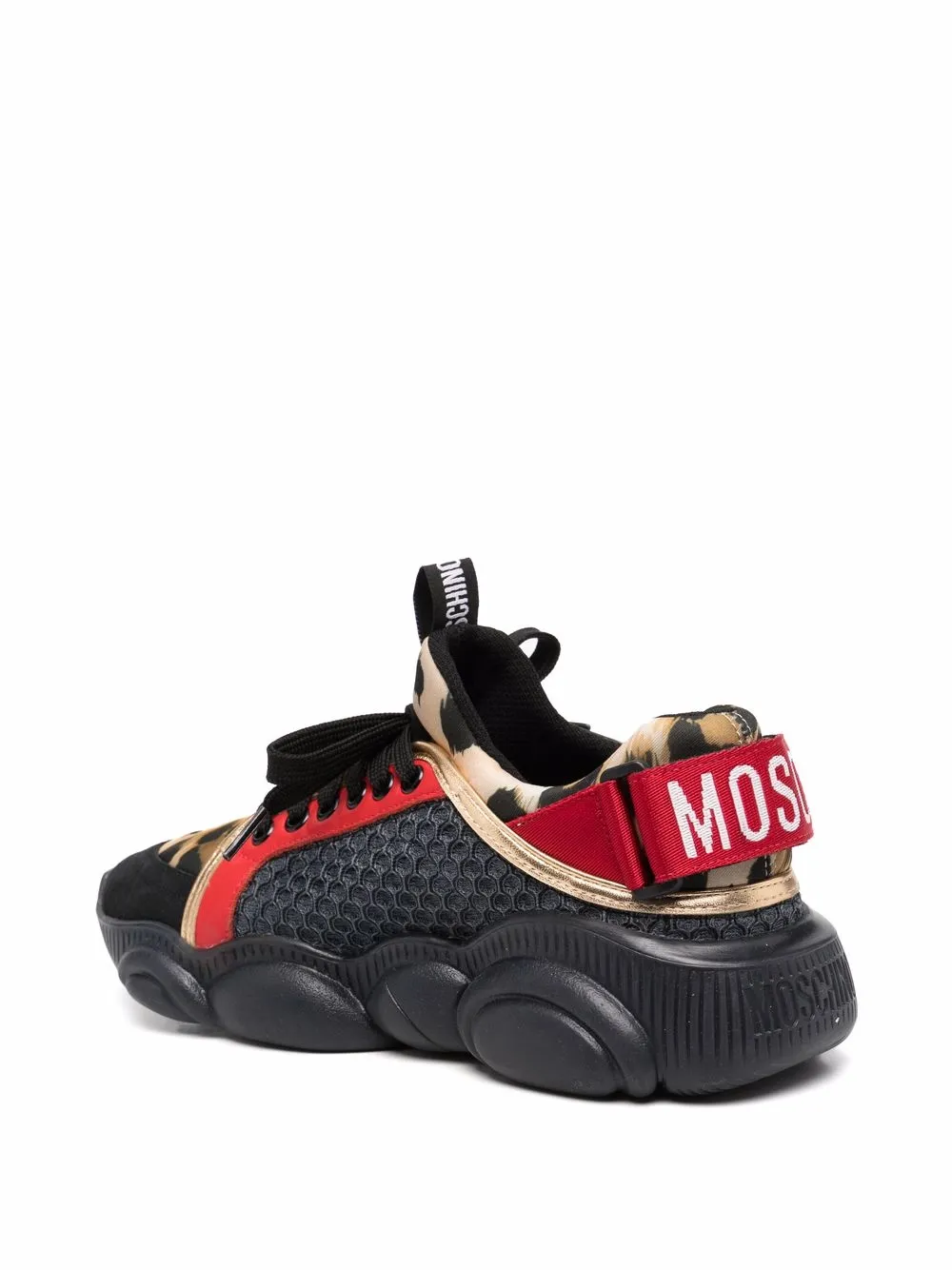 фото Moschino кроссовки logo tape с подошвой teddy bear