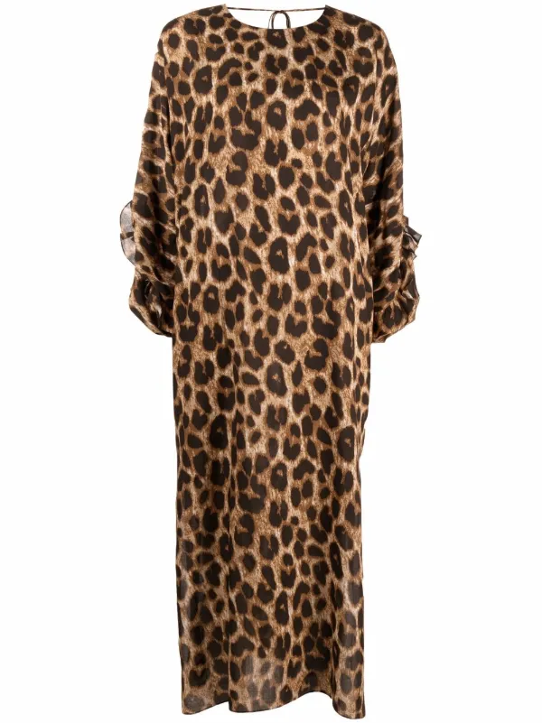 leopard print shift dress