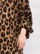 Parlor vestido recto con estampado de leopardo