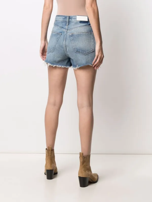Shop RE/DONE high-rise denim shorts 