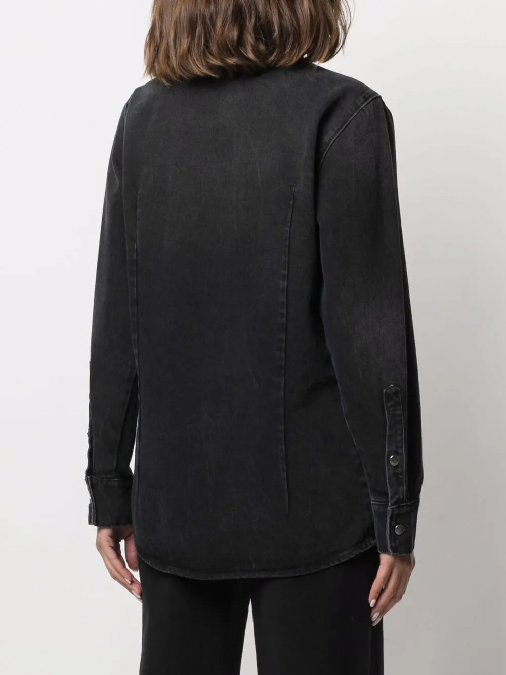 фото Raf simons джинсовая рубашка с нашивкой