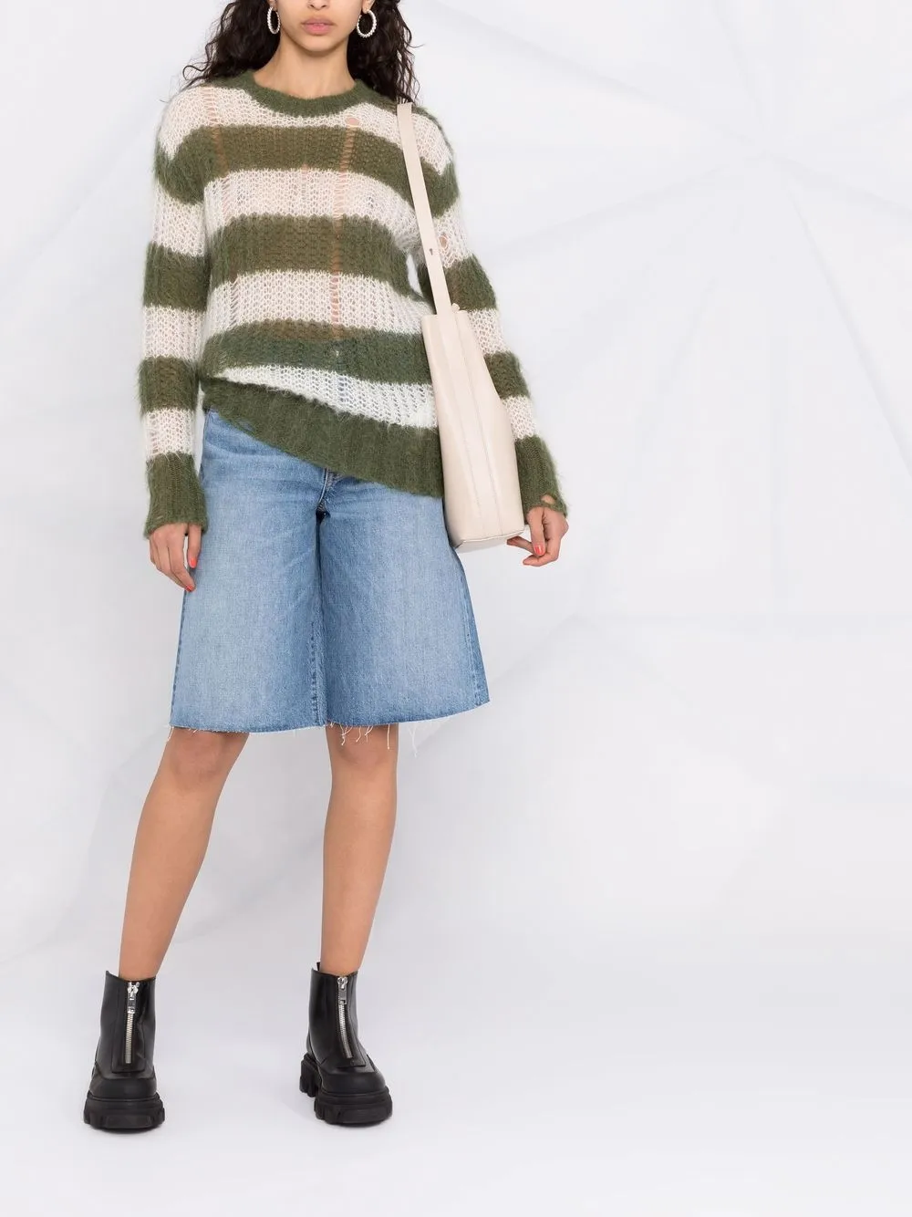 SLVRLAKE Shorts met wijde pijpen - Blauw