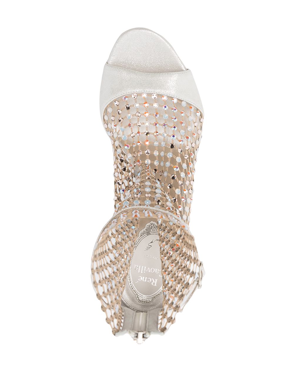 Shop René Caovilla Bead-embellished Ankle-length Boots In Weiss