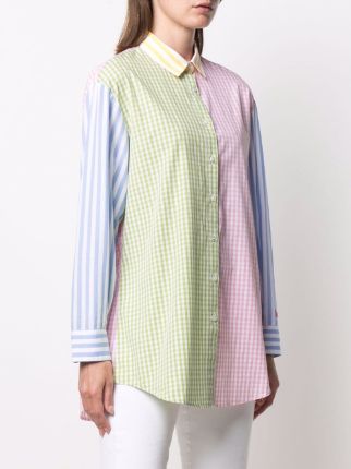 colour-block cotton shirt展示图