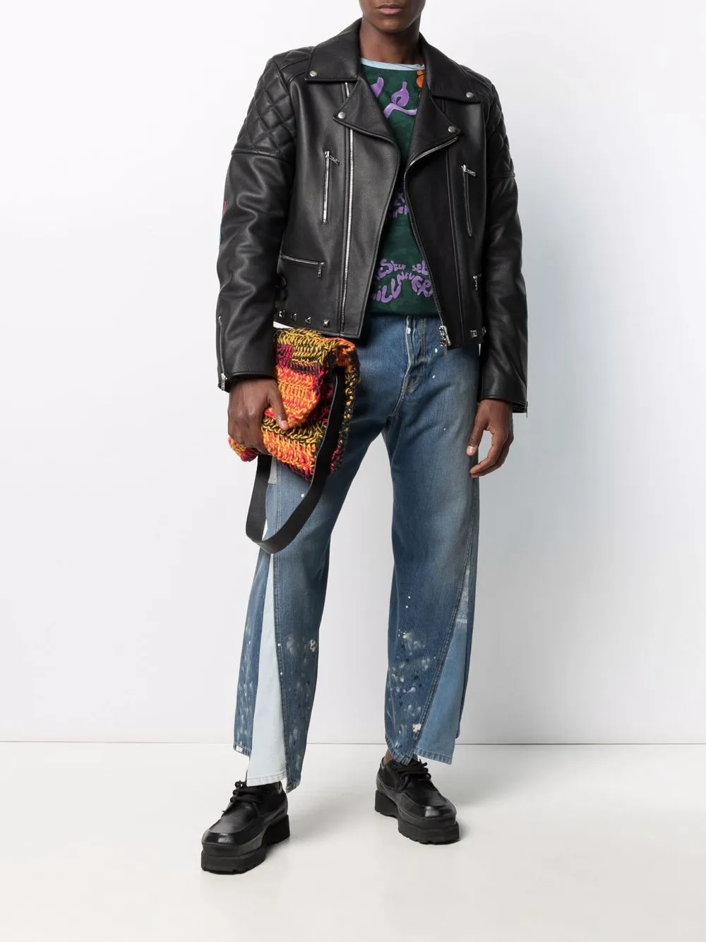 Image 2 of LANVIN x Gallery Dept. logo-patch biker jacket