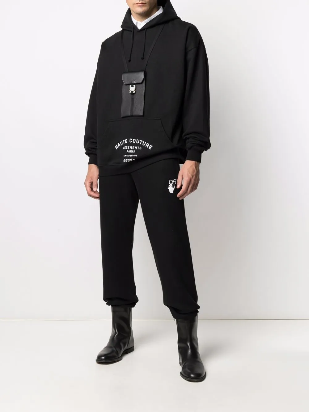VETEMENTS Hoodie met logoprint - Zwart