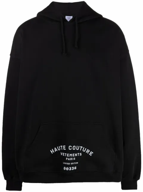 VETEMENTS logo-print pocket hoodie