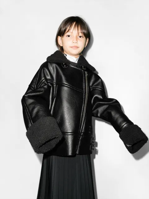 日本直営店 MM6 メゾンマルジェラ 八の字 中綿ライダース ジャケット 