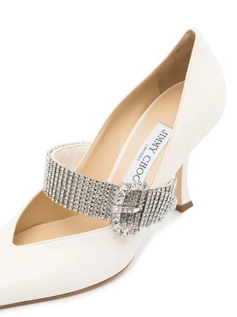 Jimmy Choo حذاء 'كاري' بكعب 90 ملم وزينة كريستال