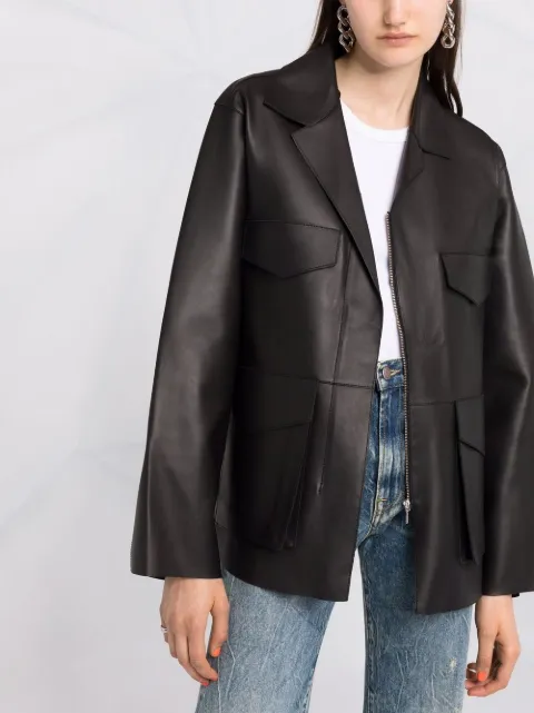 TOTEME Army Leather Jacket - Farfetch