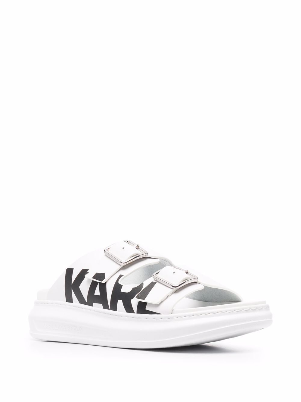 фото Karl lagerfeld logo-print buckled sandals