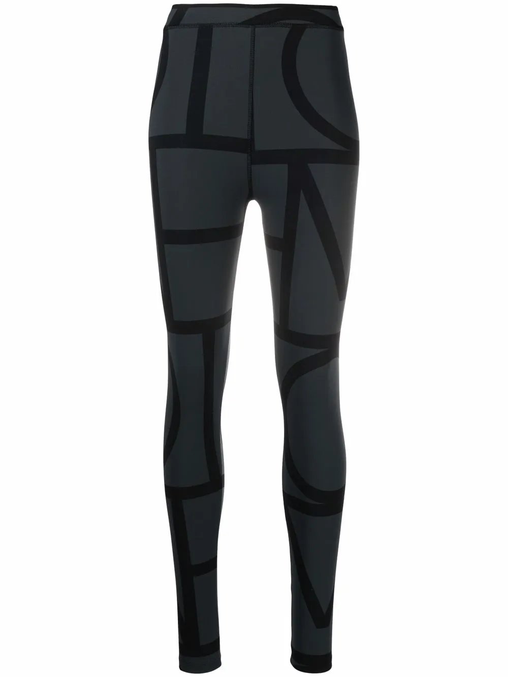 

Totême monogram print leggings - Black