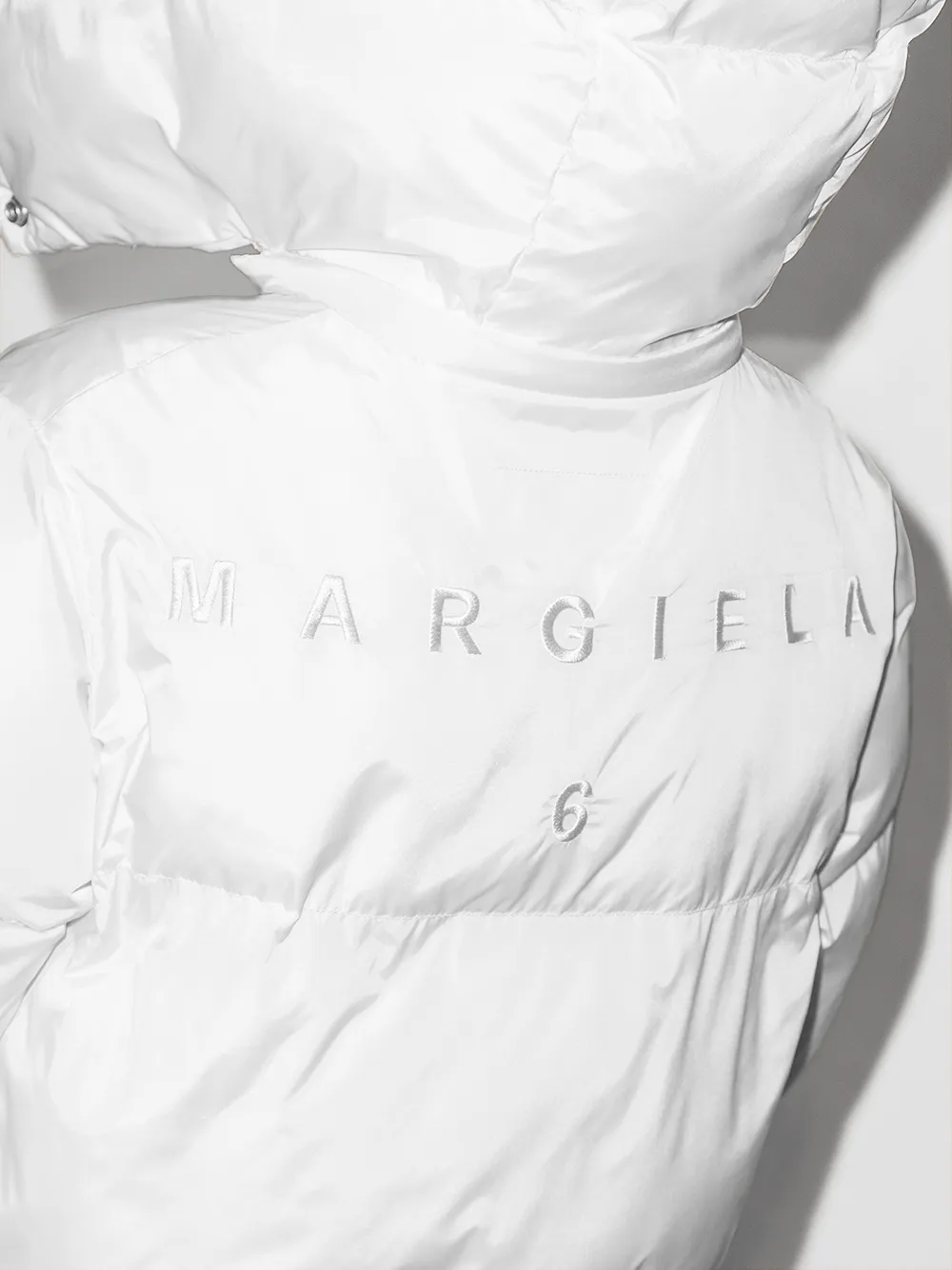 Mm6 Maison Margiela Teen Oversized Puffer Coat In White