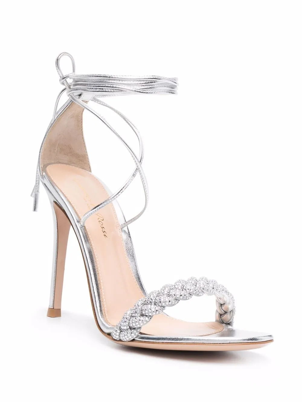 фото Gianvito rossi босоножки leomi 105 с плетеным ремешком