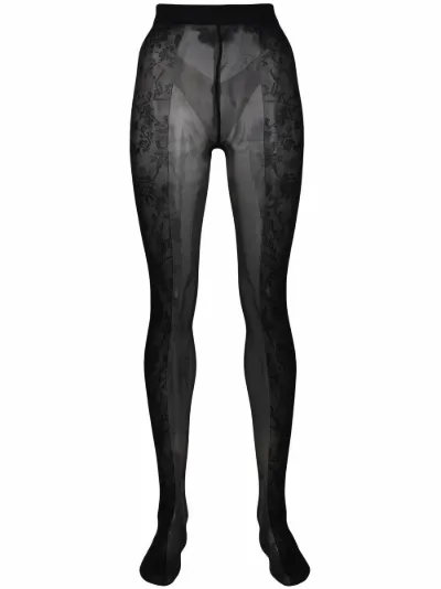 Wolford x Amina Muaddi Thong tights 