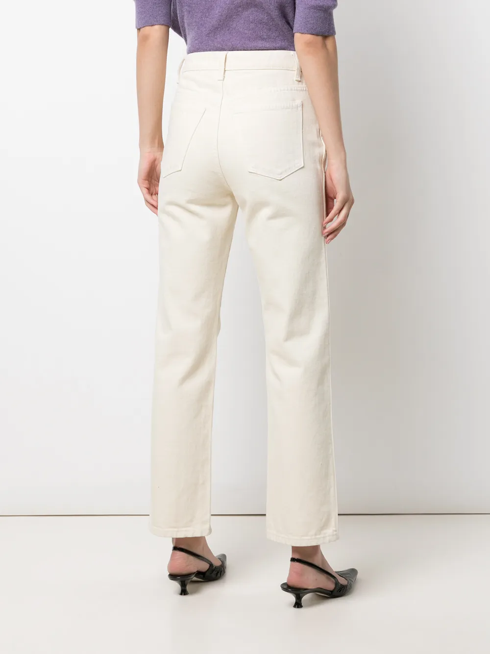 Shop Khaite The Abigail Straight-leg Jeans In Neutrals