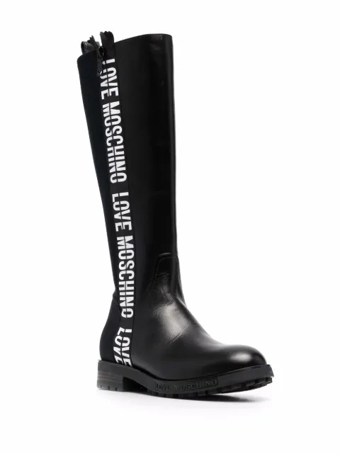 love moschino knee high boots