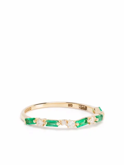 Suzanne Kalan 18kt Gelbgoldring mit Smaragd und Diamanten