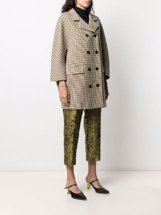 houndstooth double-breasted coat展示图