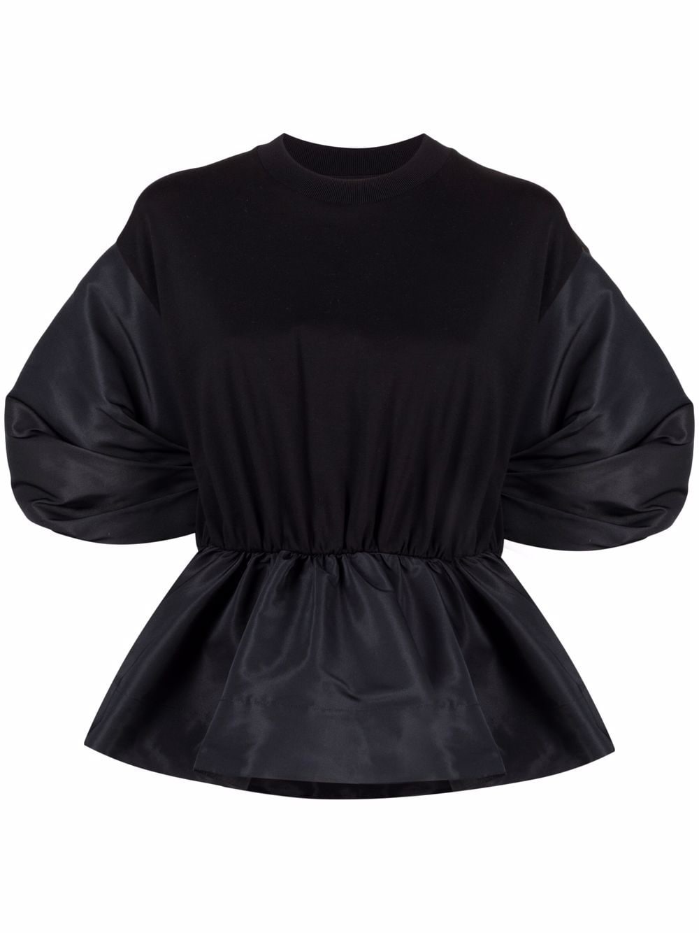 Alexander McQueen puff-sleeve Peplum Top - Farfetch