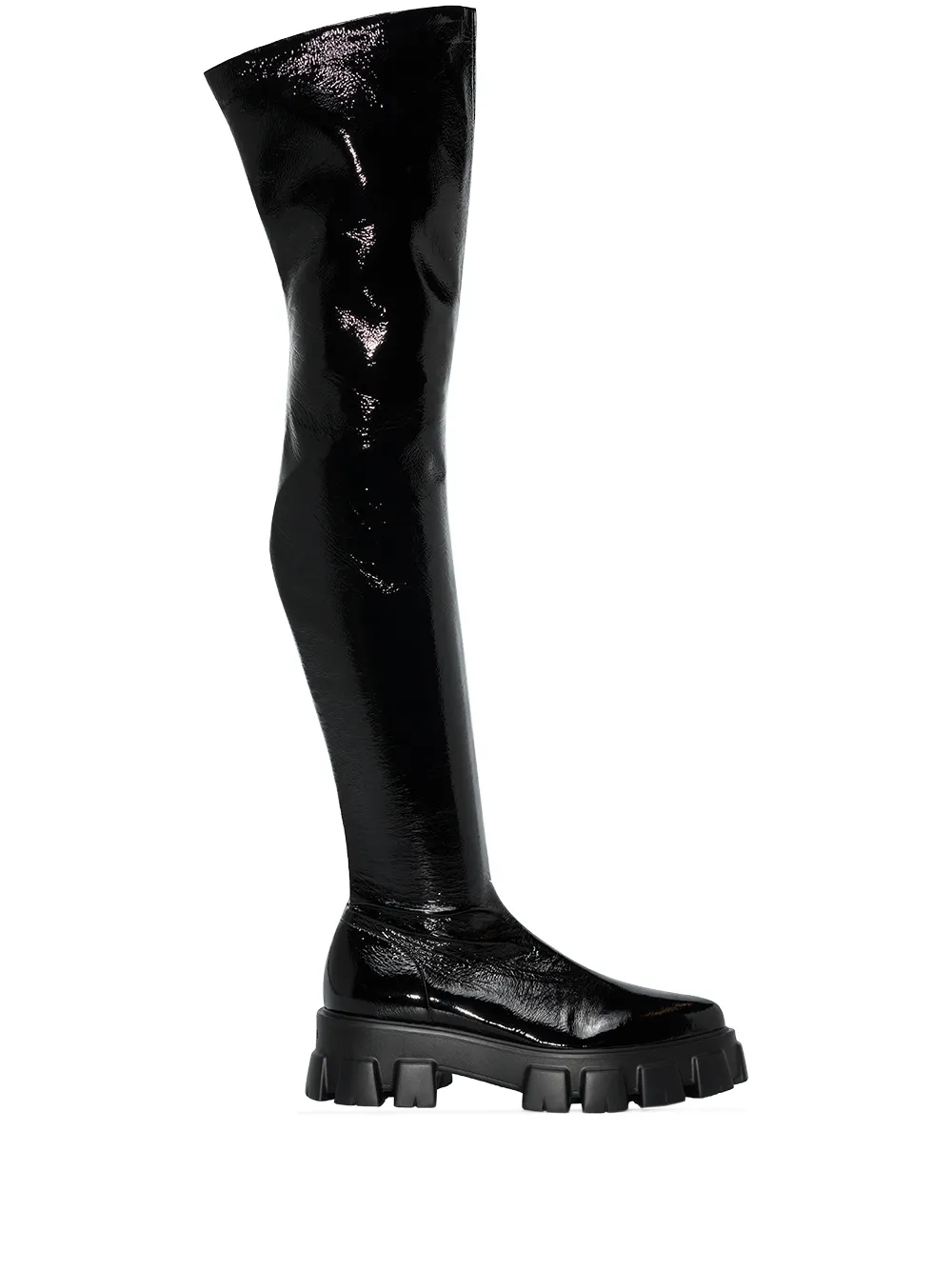 prada monolith boots farfetch