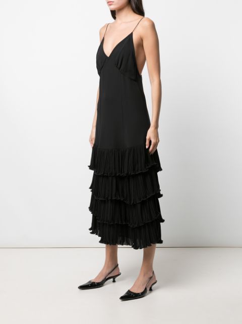 Shop Khaite Myrtle tiered silk dress with Express Delivery - FARFETCH